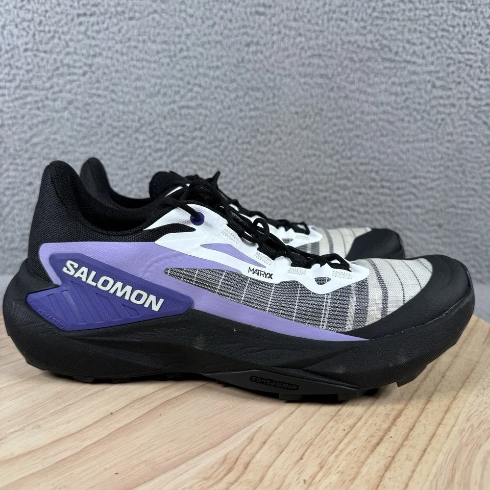 Salomon Genesis Womens Size 7.5 Purple Trail Running Hiking Shoes NO INSOLES